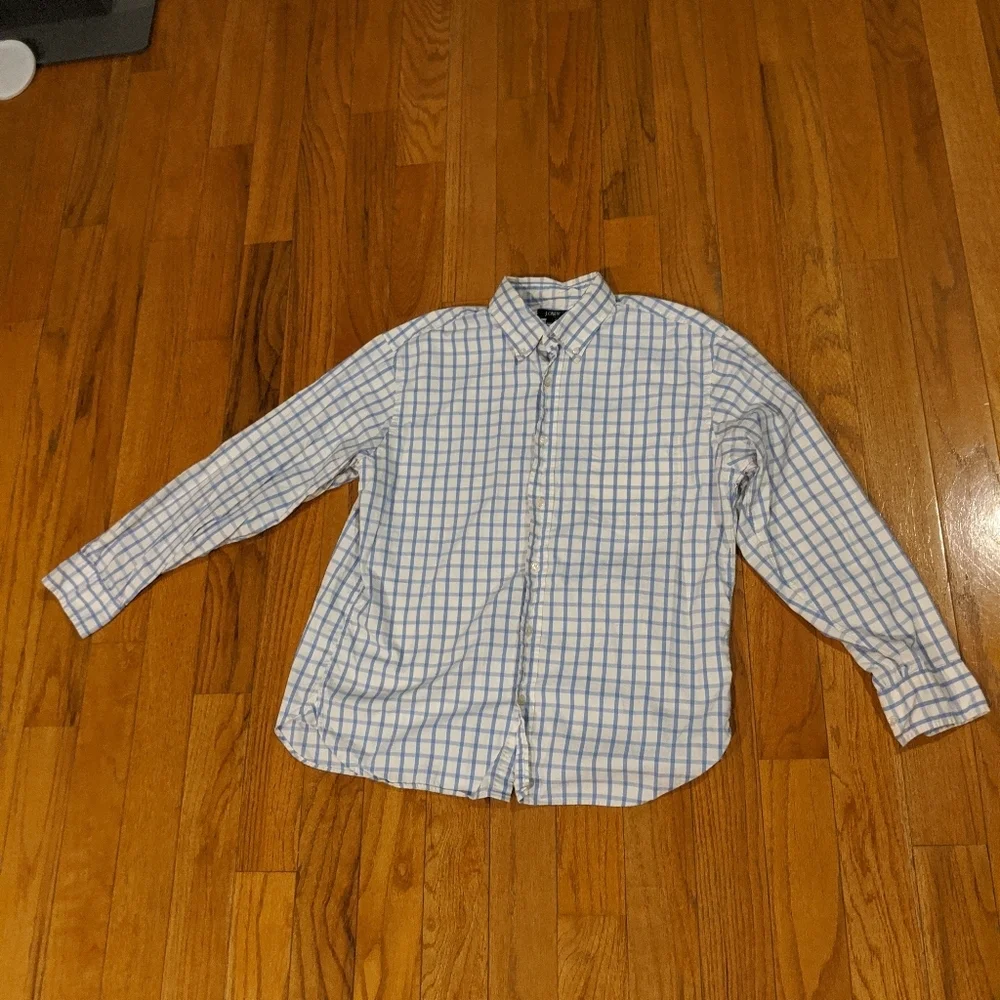 J.Crew Button Up Plaid Shirt size L